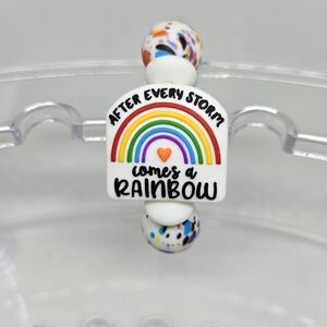 NWT After Every Storm Comes the Rainbow Tumbler Cup Charm